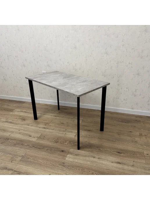 RostovStol Стол игровой бетон светлый 90*70 см. Белые ножки, 110x70 см, фото 5