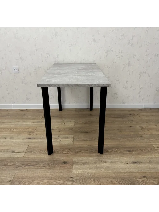 RostovStol Стол игровой бетон светлый 90*70 см. Белые ножки, 110x70 см, фото 6