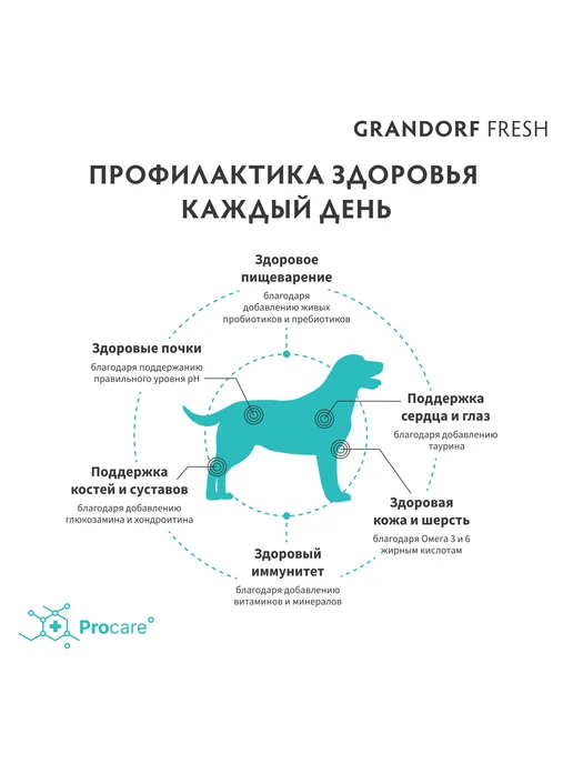 Сухой корм Grandorf' Пробиотиками Филе для собак, лосось, 3 кг, фото 8