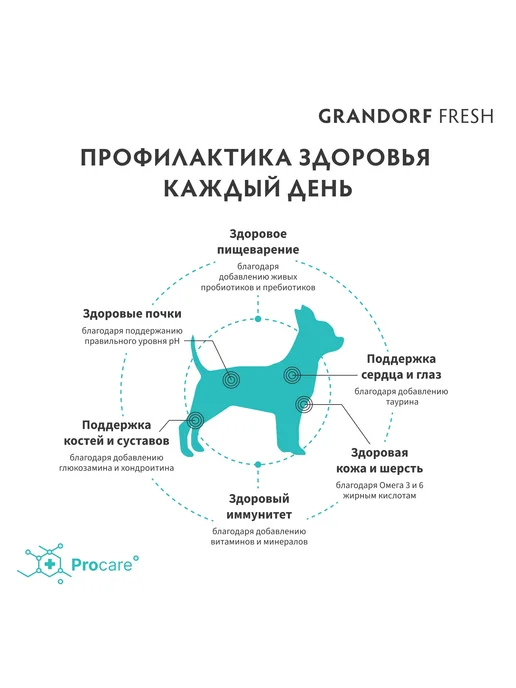 Сухой корм Grandorf' Батат для собак, мелкие, утка, 3 кг, фото 8