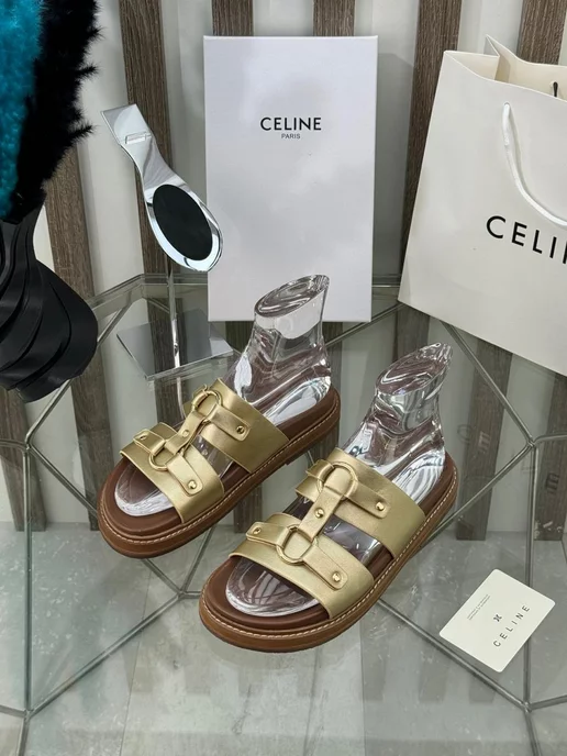 【希少レア】　CELINEセリーヌ　エイ革サテンストラップサンダル 稀少レア】CELINEセリーヌ エイ革サテンストラップサンダル