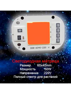 Прожектор, светодиодная матрица СOB LED 220V F6040 fito 242327913 купить за 164 ₽ в интернет-магазине Wildberries