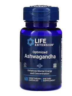 Optimized Ashwagаndha 60 капсул, витамины для памяти Life Extension 242385451 купить за 1 027 ₽ в интернет-магазине Wildberries