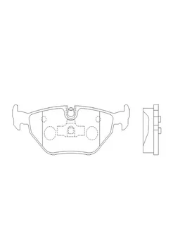Тормозные колодки дисковые задние BMW E34 1.8-2.5TD