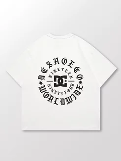 Футболка хлопковая оверсайз DC shoes диси с принтом CHOP&CHOP 242438103 купить за 1 290 ₽ в интернет-магазине Wildberries