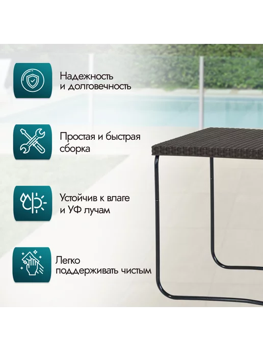 Green Glade Стол разборный садовый для дома, дачи и балкона, зеленый, фото 4