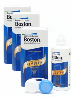 Раствор Boston Simplus 120 мл 3 шт Bausch & Lomb 242520534 купить за 1 421 ₽ в интернет-магазине Wildberries