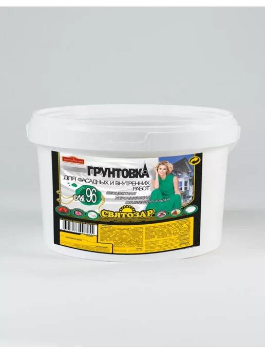 Finlux Святозар-95 Грунтовка акриловая универсальная,прозрачный 5кг, 5 кг