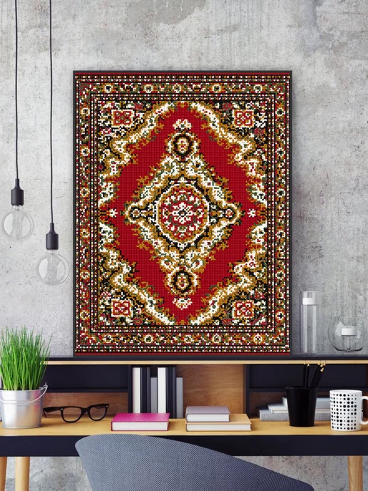 Алмазныи ряд Алмазная мозаика на подрамнике 40х50 см Советский ковер, 40x50 см, фото 2