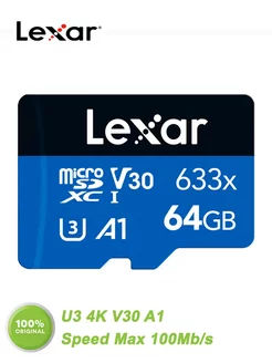 Карта памяти micro sd 64 гб microSDXC U3 4K V30 A1