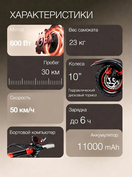KUGOO Электросамокат взрослый Max Speed с сидением, черный, фото 4