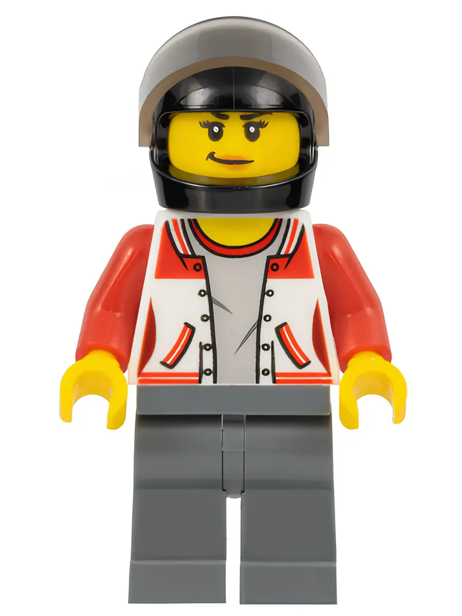 Минифигурка Lego ATV Driver - Female, Jacket with Number ...