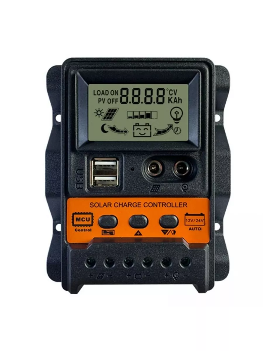 Солнечный контроллер заряда 30A 12V24V с LCD Display и ра...