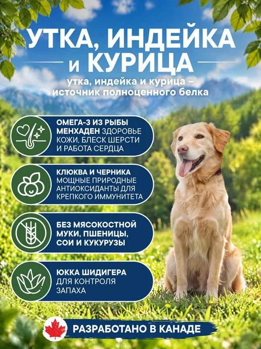 Сухой корм Pronature Holistic Nordic для собак, беззерновой, индейка, 10 кг, фото 3