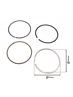 Кольца поршневые Zongshen ZS172FMM-3A (комплект)