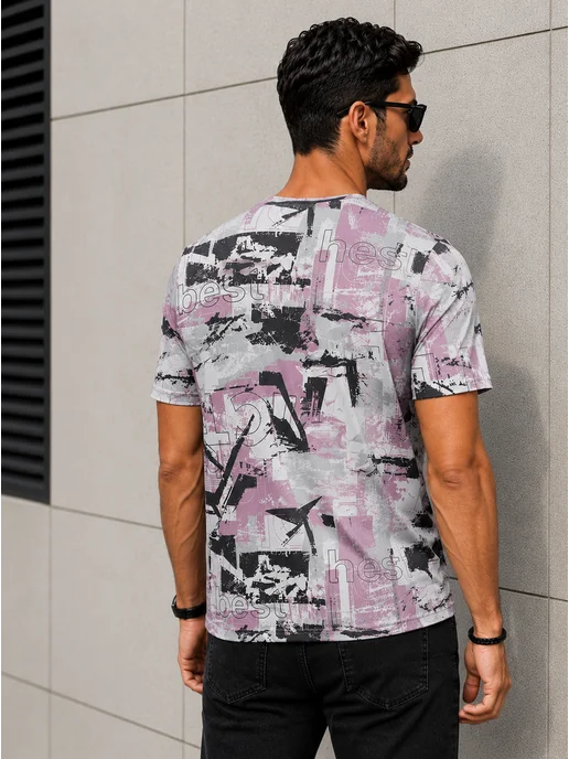 CLEVER WEAR Футболка с принтом хлопок яркая, белый, фото 3