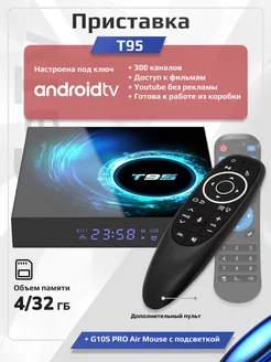 Смарт tv Android приставка для телевизора T95 Slimbox