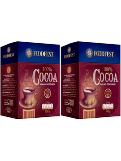 Какао-порошок Cocoa 100% высококачественный, 100г, 2шт