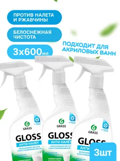 Чистящее средство для ванн и сантехники Gloss 600мл 3шт