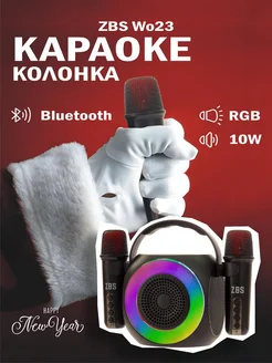 Караоке система 2 микрофона беспроводная ZBS 242729694 купить за 2 553 ₽ в интернет-магазине Wildberries