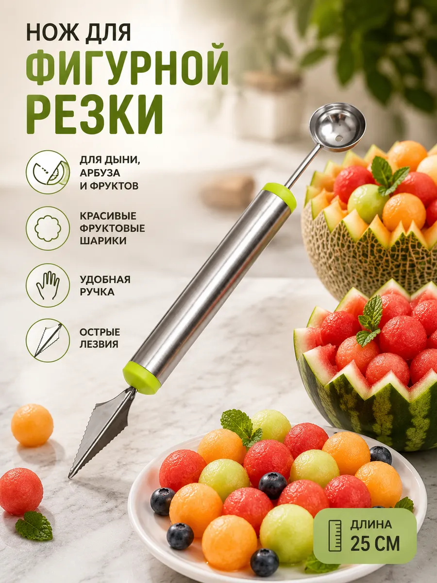 Нож для фигурной резки и карвинга овощей и фруктов