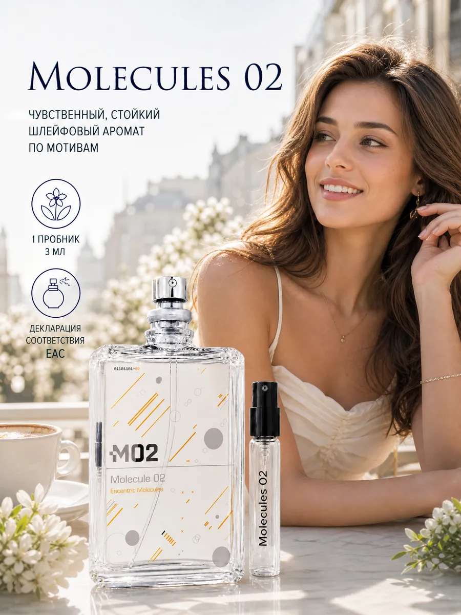 Духи для женщин стойкие Molecule 02 Пробник 3 мл