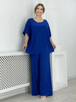 Костюм с широкими брюками летние Tanhia Fashion 242786589 купить за 1 336 ₽ в интернет-магазине Wildberries