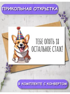 Открытка с днем рождения "Тебе опять 18" MIXYPRINT 242786789 купить за 138 ₽ в интернет-магазине Wildberries