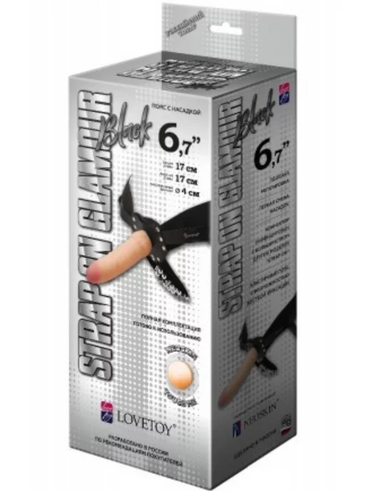 Lovetoy Страпон Glamour black (17, Ø 4 см), черный, фото 2