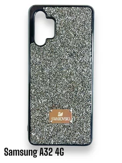 Чехол на Samsung A32 4G Swarovski со стразами блестящий