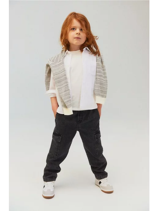 h&M kids брюки, черный, фото 2