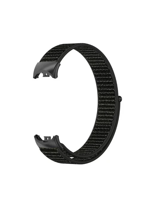Аксмаркет Нейлоновый ремешок для фитнес-браслета Xiaomi Mi Band 8 9 10, черный, фото 2