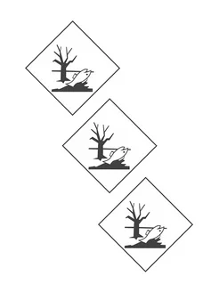 Наклейки "Опасн. вещество для окр. среды" 25х25 см 3 шт