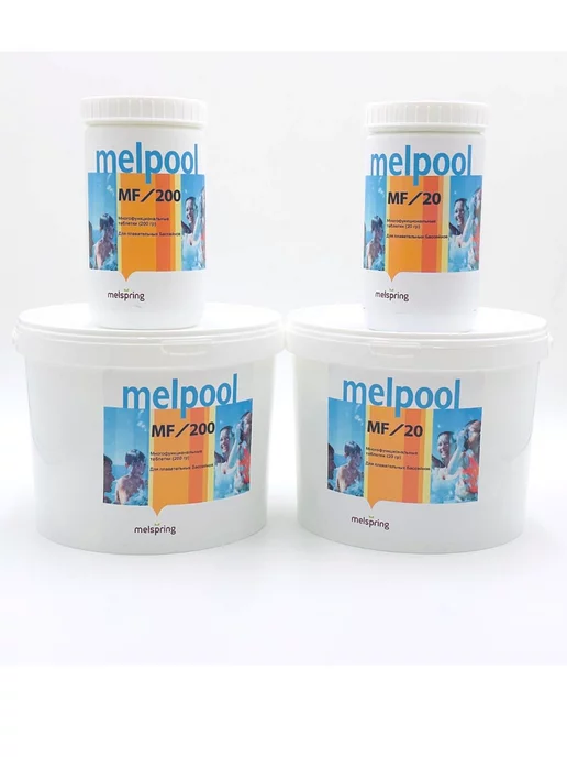 melpool Химия для бассейна в таблетках 20 гр, 200 г, фото 3