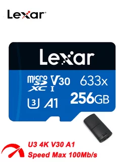 Карта памяти TF633X 256 ГБ U3 4K V30 A1 (LSDMI256GBBCN633N) Lexar 242957935 купить за 2 040 ₽ в интернет-магазине Wildberries