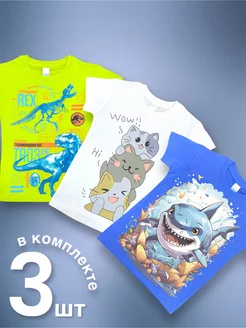 Футболки с принтом 3 шт t-sod 242998549 купить за 507 ₽ в интернет‑магазине Wildberries
