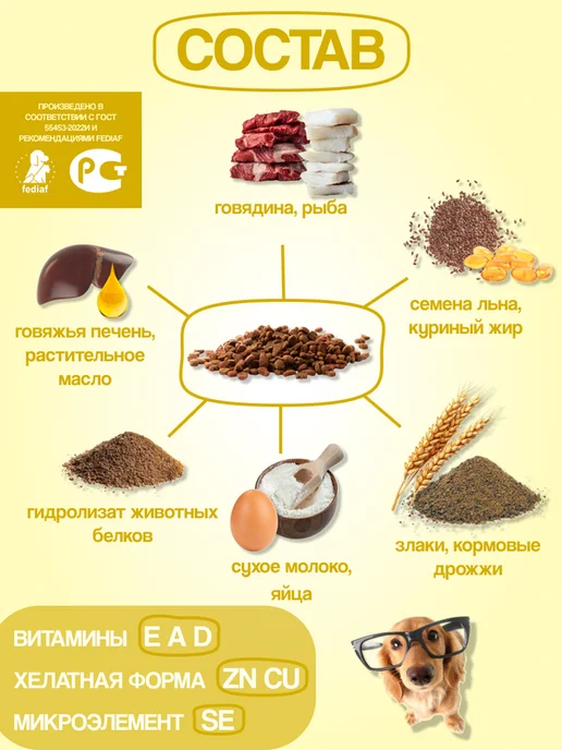 Сухой корм ЗООСМАК для собак, щенки, 0,7 кг, фото 2