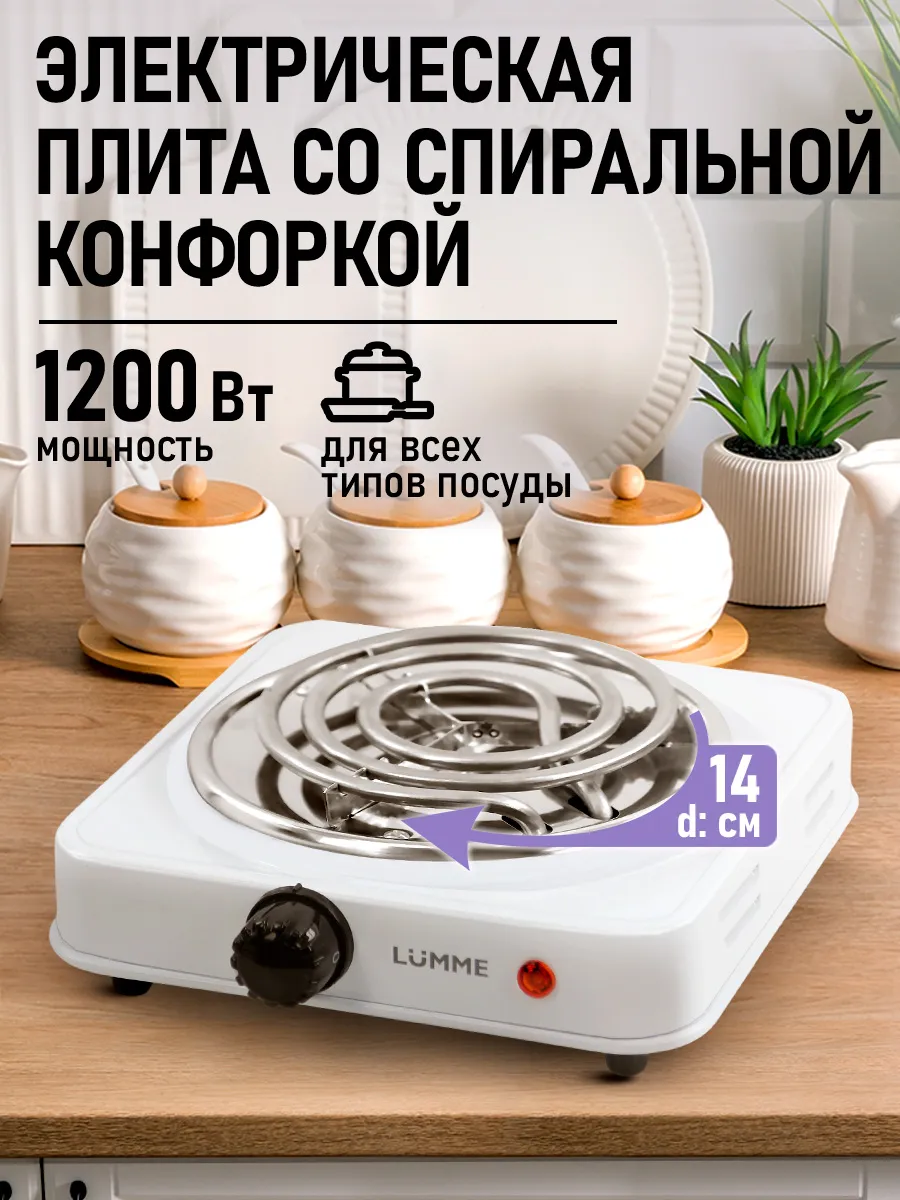 Плитка электрическая одноконфорочная нерж. сталь