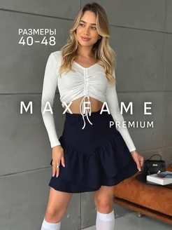 Юбка мини летняя с воланами MAXFAME 243055645 купить за 1 726 ₽ в интернет-магазине Wildberries