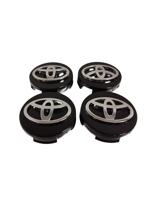 ДАВИ НА ГАЗ Заглушка на диск колеса TOYOTA колпачок литого диска ТОЙОТА, черный, фото 2
