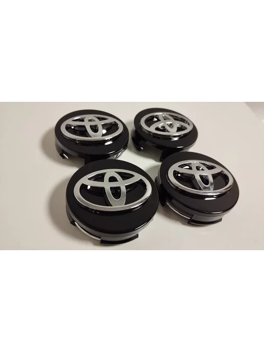 ДАВИ НА ГАЗ Заглушка на диск колеса TOYOTA колпачок литого диска ТОЙОТА, черный, фото 4