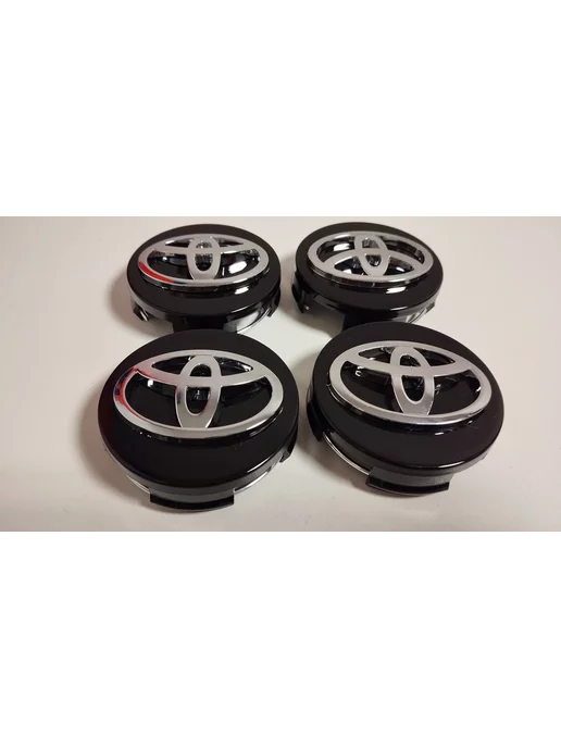 ДАВИ НА ГАЗ Заглушка на диск колеса TOYOTA колпачок литого диска ТОЙОТА, черный, фото 5