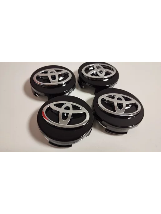 ДАВИ НА ГАЗ Заглушка на диск колеса TOYOTA колпачок литого диска ТОЙОТА, черный, фото 6
