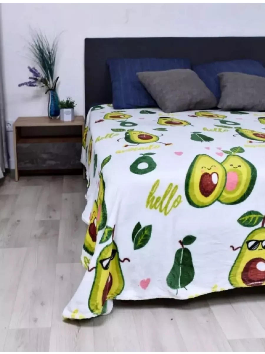 Плед покрывало на диван и кровать флис пушистый 180x200 243128354 купить за 423 ₽ в интернет-магазине Wildberries