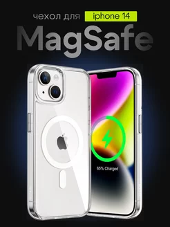 Прозрачный чехол на iPhone 14 с MagSafe