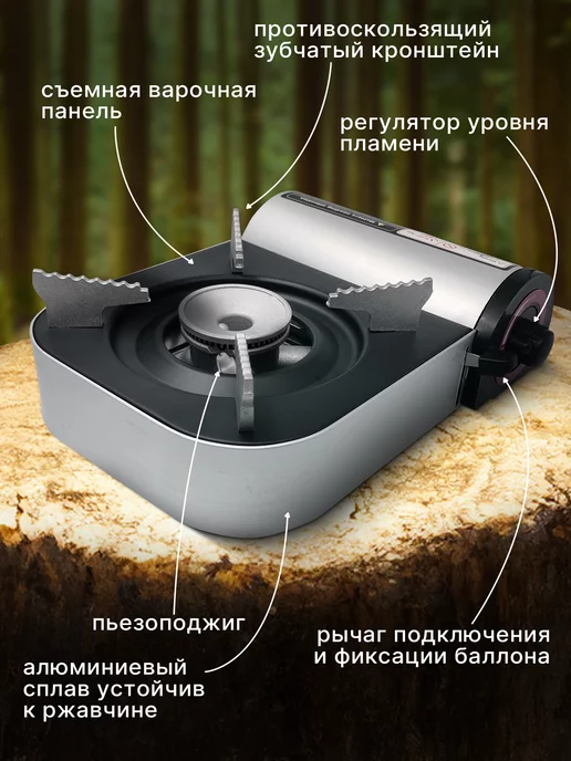 REfish Газовая плита туристическая, черный, фото 3