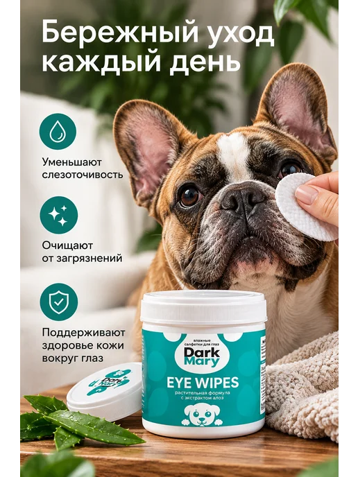 DarkMary Влажные салфетки-напальчники для чистки ушей собак и кошек, вариант, фото 3