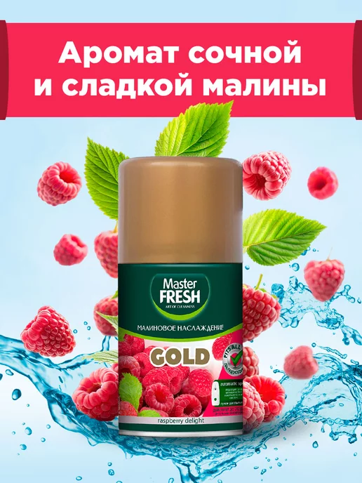 MASTER FRESH Освежитель воздуха Сменный баллон для спрея Малина 2шт*250мл, 2 шт, 250 мл, фото 2