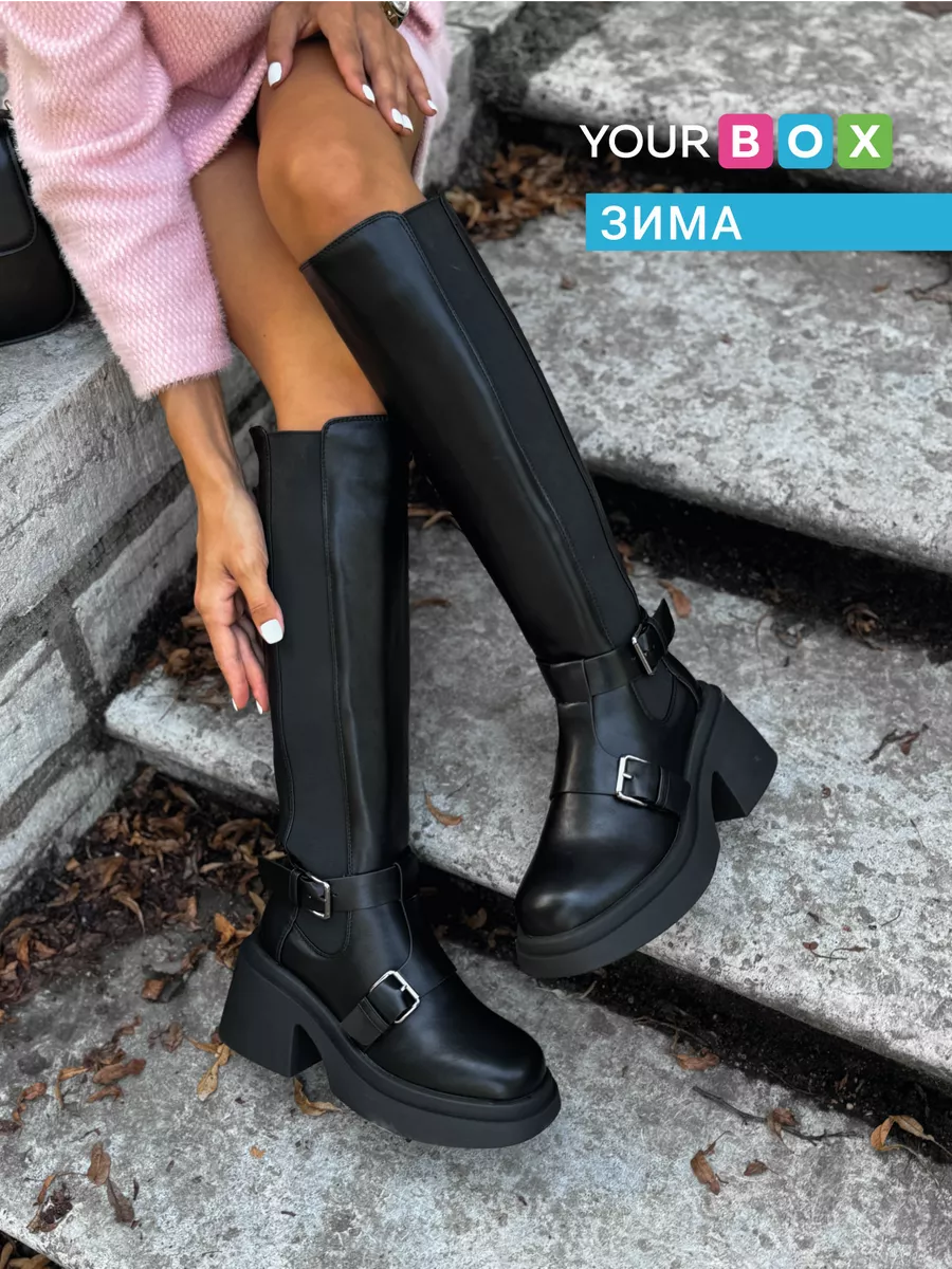 Зимние сапоги на платформе
