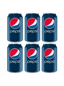 Pepsi, 0.3 л, 6 шт, банка, газированный напиток